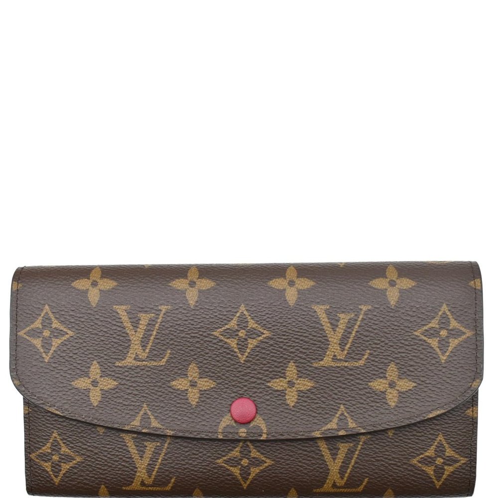 LOUIS VUITTON Emilie Monogram Canvas Wallet Fuchsia - Picture 1 of 11